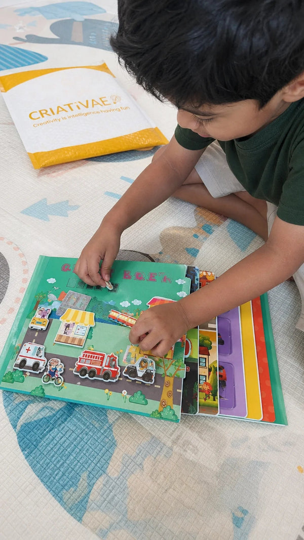 QuietBook Criativae - Montessori Busy Book With Velcro Activities