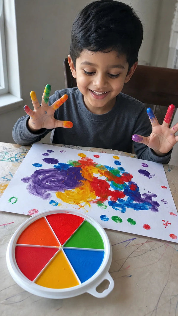 FingerFun Criativae - Montessori Finger Paint Set with Art Album