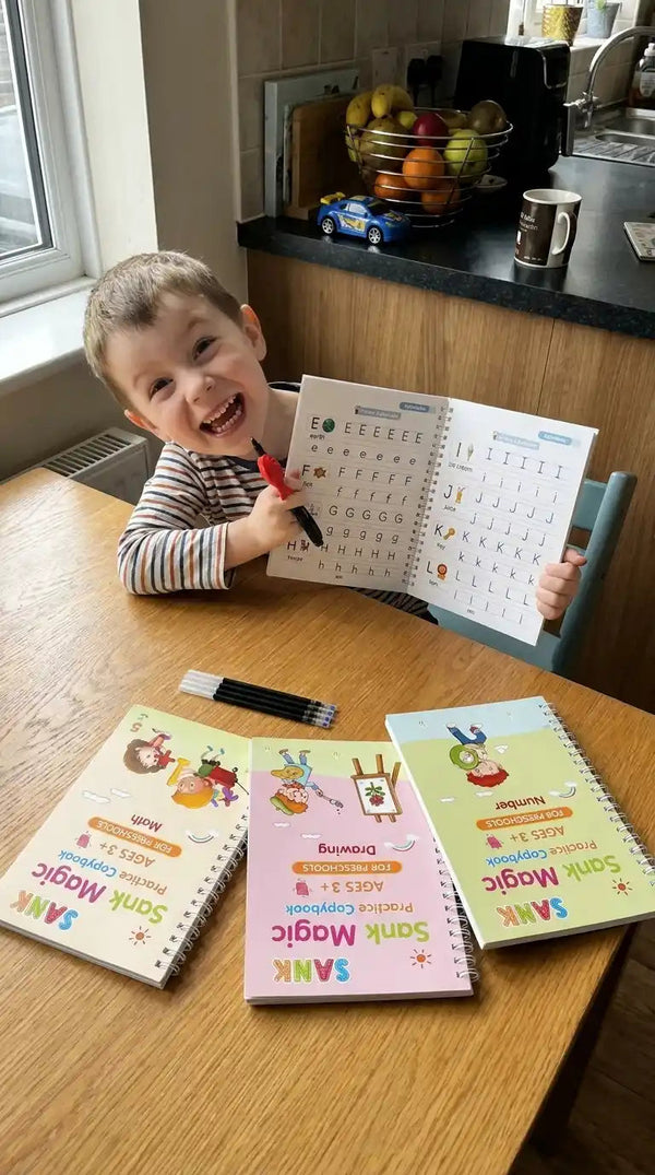 Magic Books Criativae - 4 Reusable Handwriting Practice Books