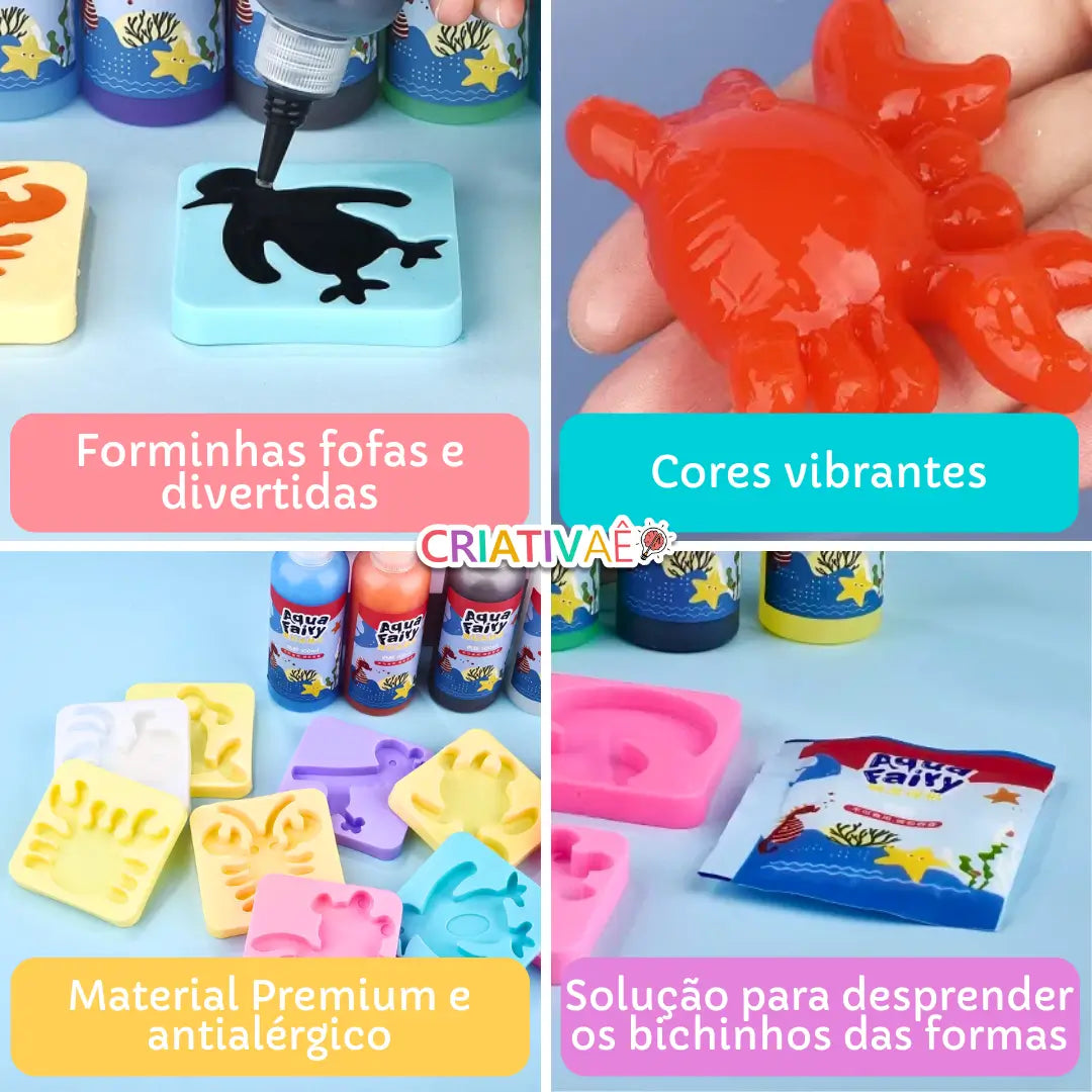 Aqua Fairy Criativae - Magic Water Craft Kit for 3D Animals