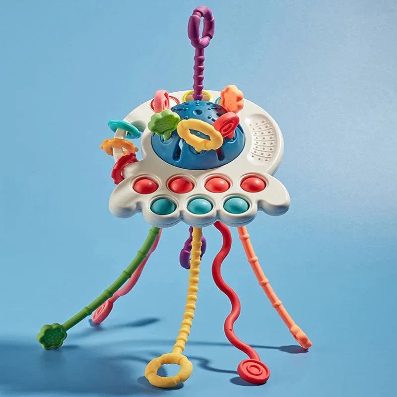 Sensory Baby Teether with Textured Buttons and Cords | CRIATIVAE