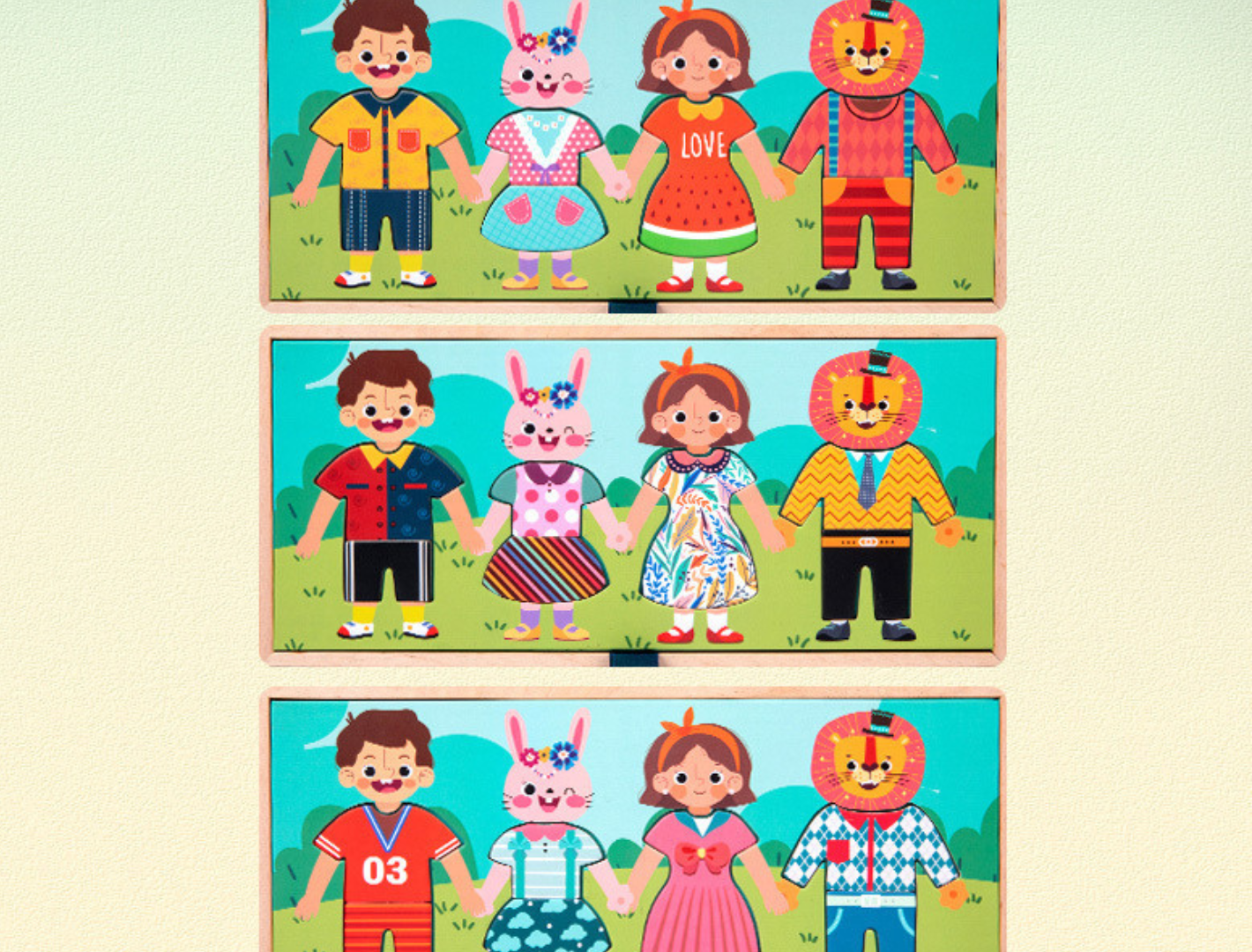 Juego de vestir y clavijas Montessori para mejorar las habilidades creativas