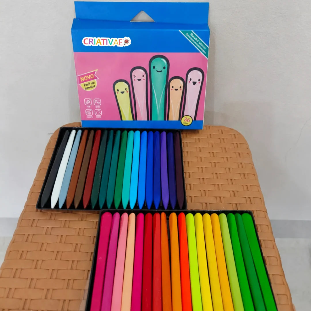 Clean Crayons Criativae - Mess Free Triangle Crayons for Kids
