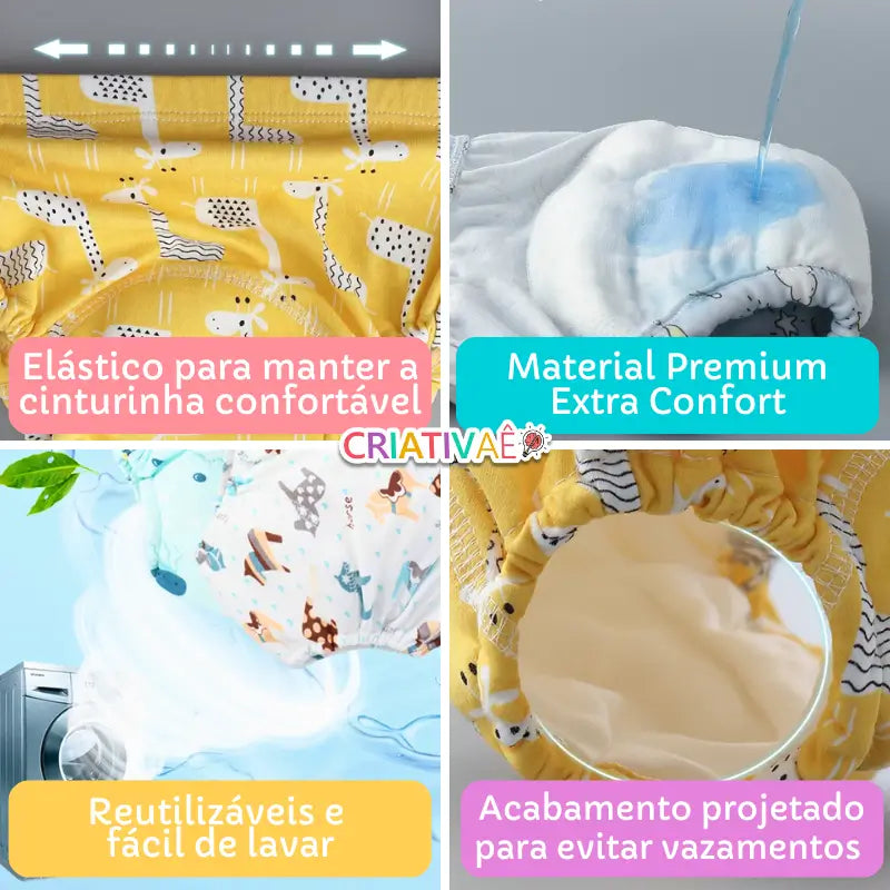 Cute Baby Criativae - Reusable Potty Training Pants 3 Pack