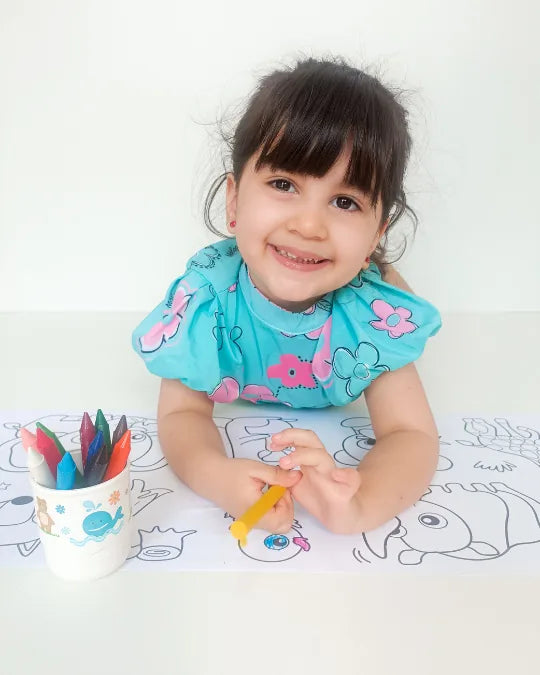 Coloring Roll Criativae - 10 Ft Sticky Coloring Paper Roll with 1000+ Drawings