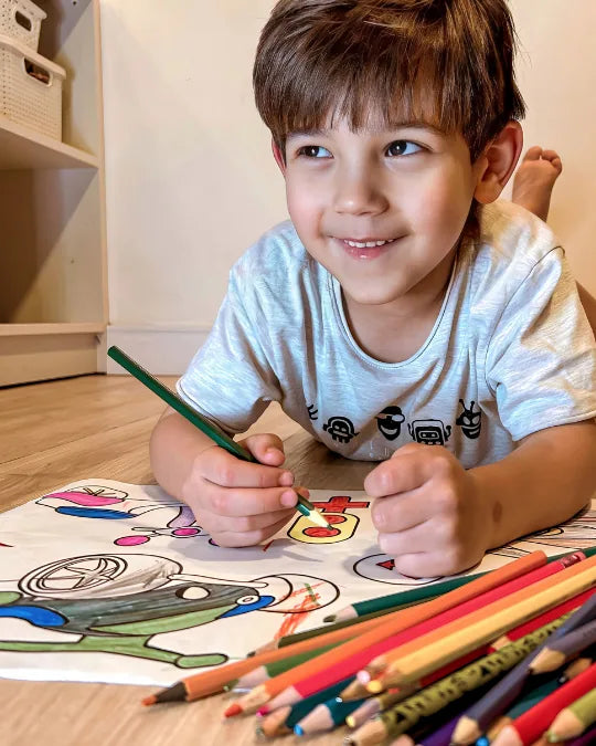 Coloring Roll Criativae - 10 Ft Sticky Coloring Paper Roll with 1000+ Drawings