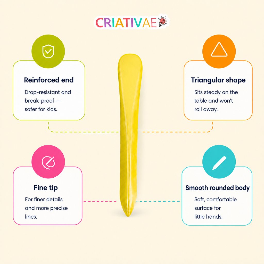 Clean Crayons Criativae - Mess Free Triangle Crayons for Kids