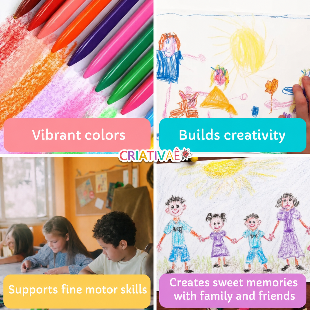 Clean Crayons Criativae - Mess Free Triangle Crayons for Kids