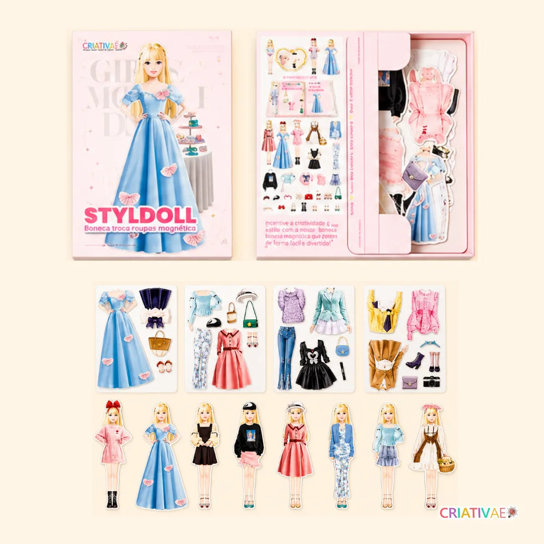 Styldoll Criativae - Magnetic Dress Up Doll with Endless Outfits