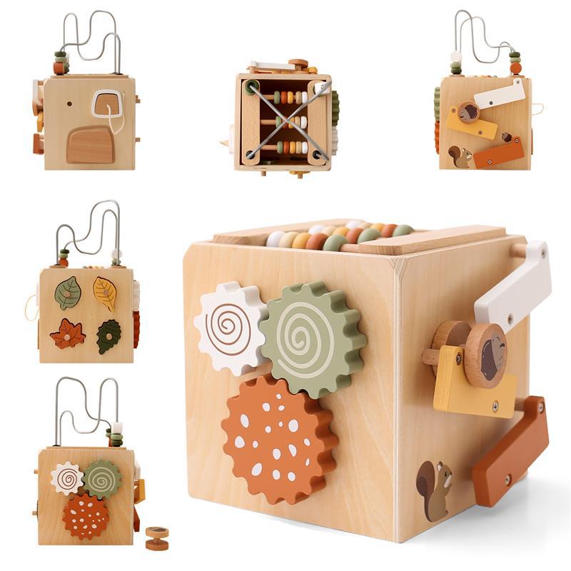 5-in-1 Wooden Early Learning Activity Toy Box