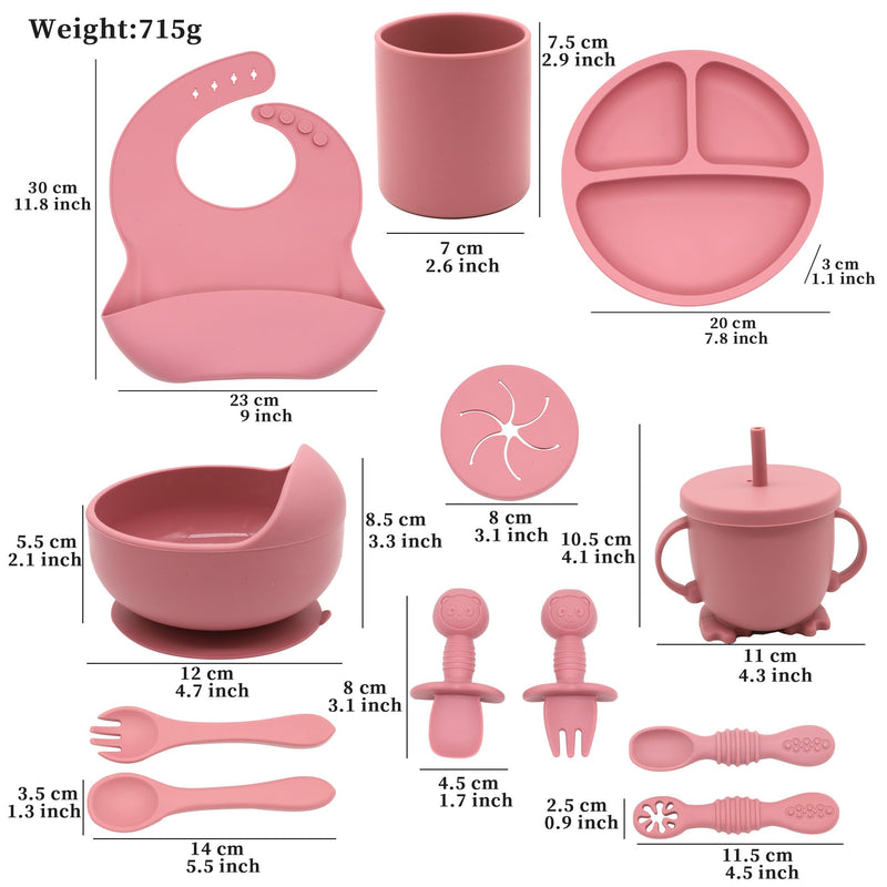 12-Piece Silicone Feeding Set for Toddlers – Safe, Fun & Mess-Free Meals!