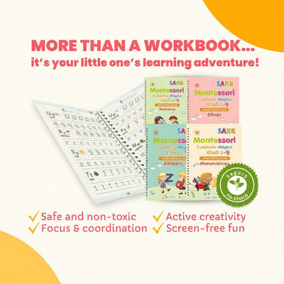 Magic Books Criativae - 4 Reusable Handwriting Practice Workbooks