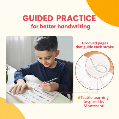Magic Books Criativae - 4 Reusable Handwriting Practice Workbooks