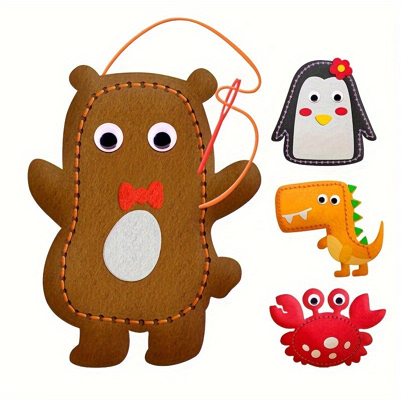 DIY Sewing Kit for Kids – 6-Piece Felt Craft Set with Doll