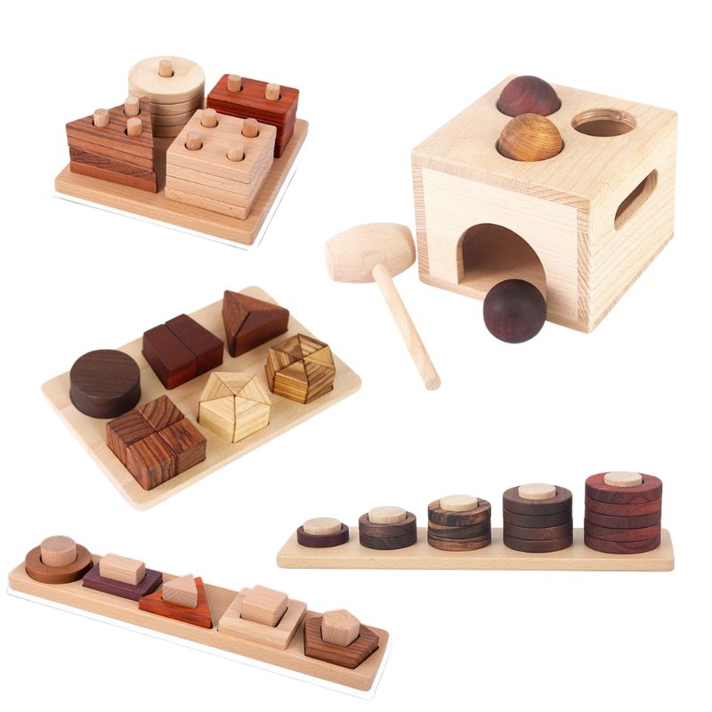 Deluxe Natural Wooden Learning Toy Collection