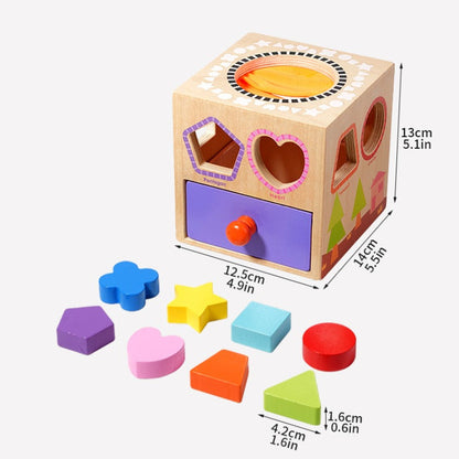 Caja sensorial de clasificación de formas texturizadas