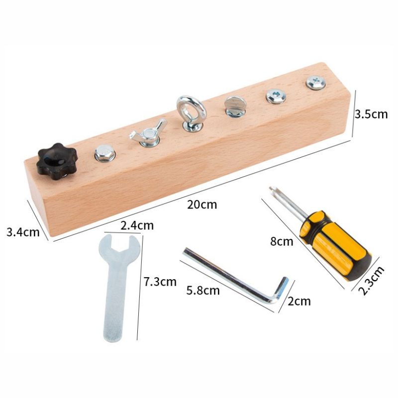 Montessori Screw Activity Bar