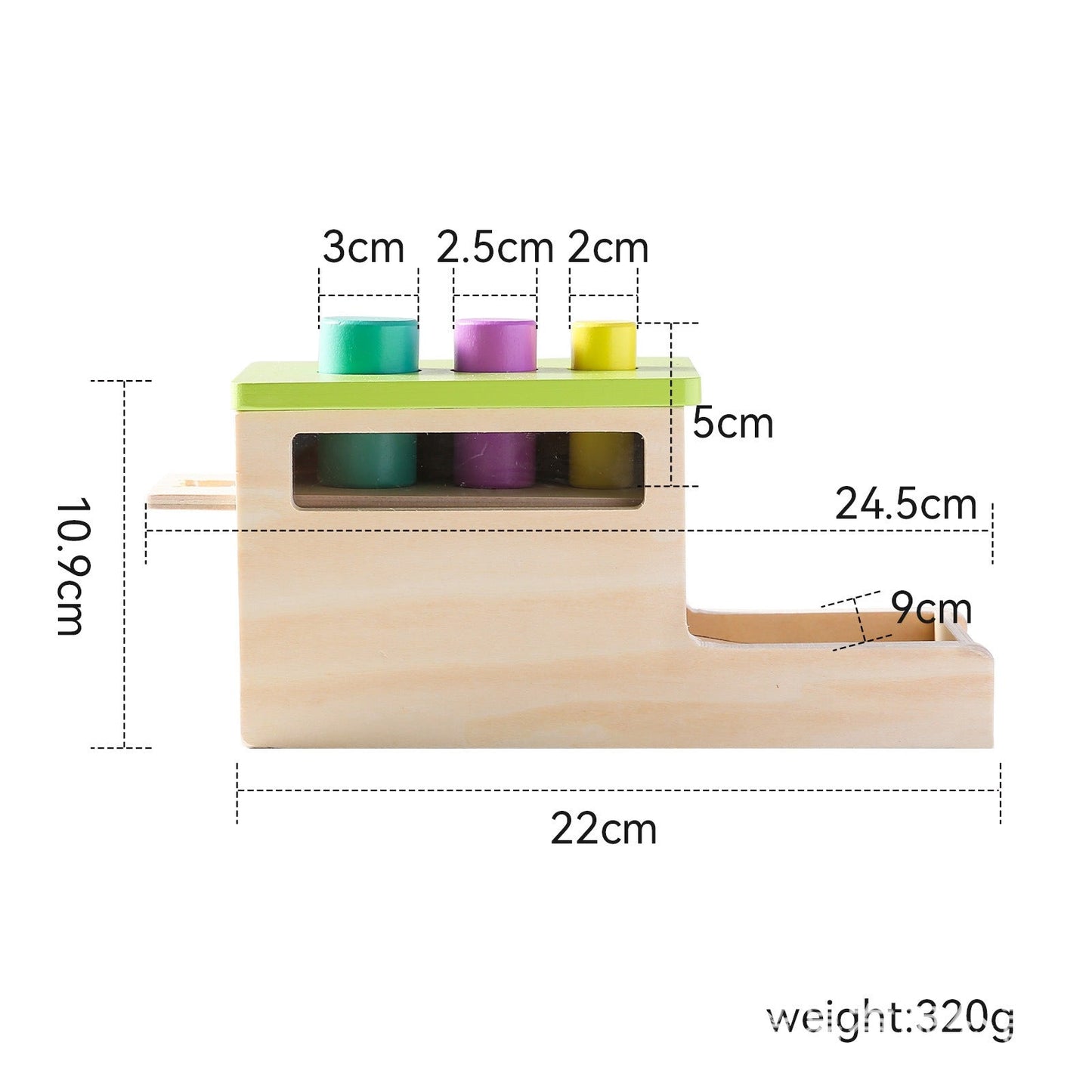 Montessori Visual Tracking Box für Objektpermanenz
