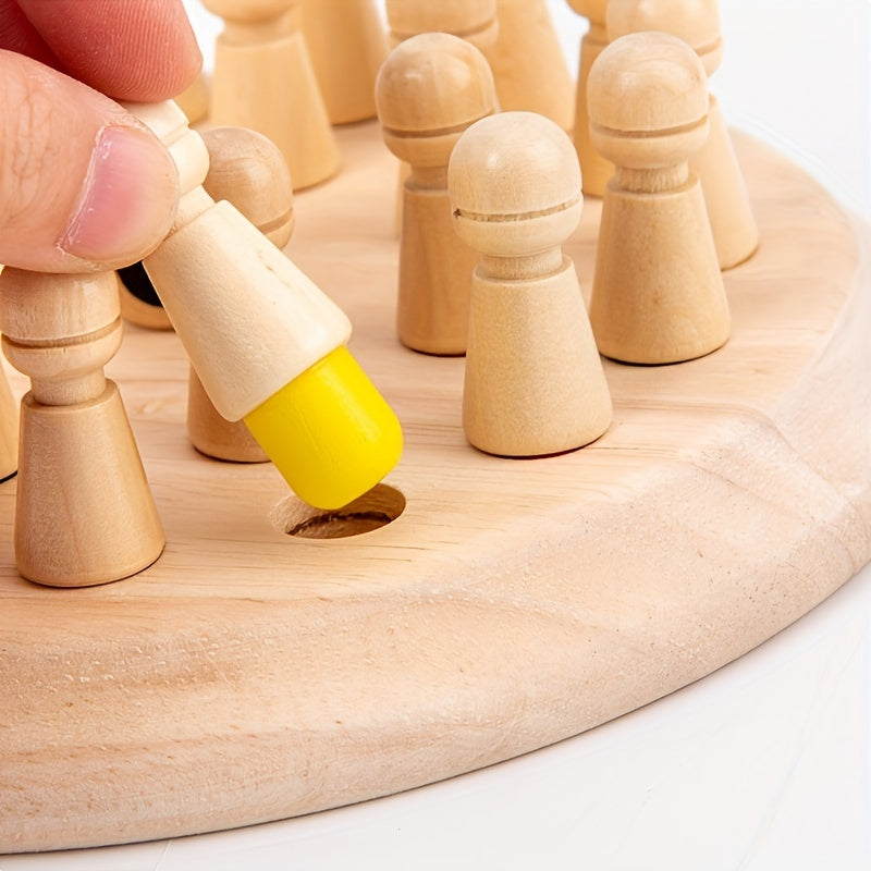 Houten geheugenspel – educatieve kleurenpuzzel voor hersentraining