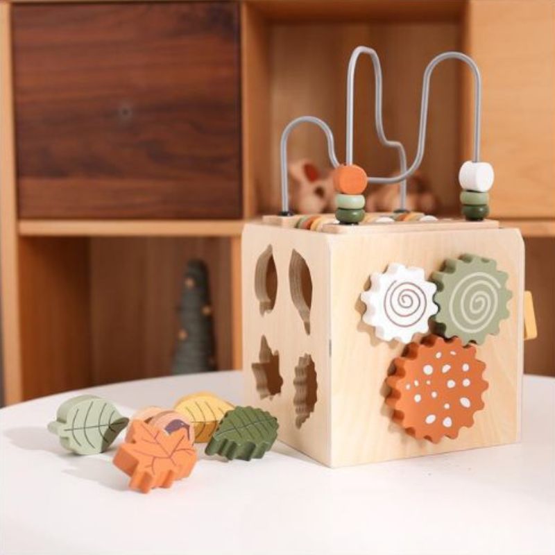 5-in-1 Wooden Early Learning Activity Toy Box
