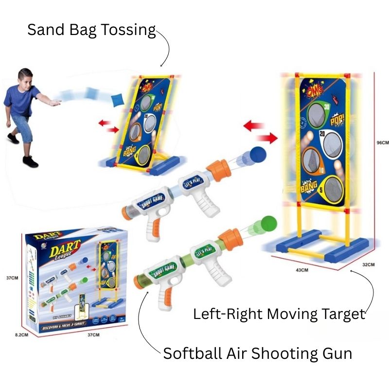 Interactive Target Blaster with Bean Bag Toss Game