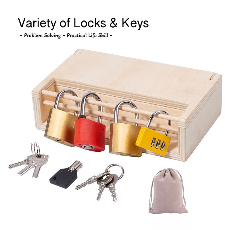 Montessori Engaging Lock and Key Activity Box