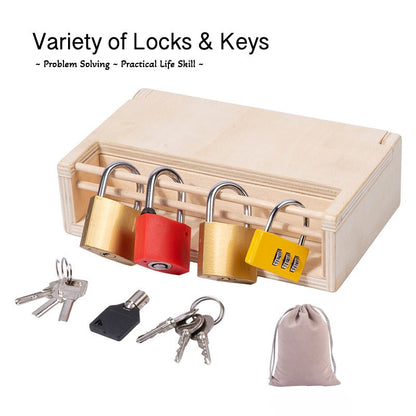 Montessori Engaging Lock and Key Activity Box