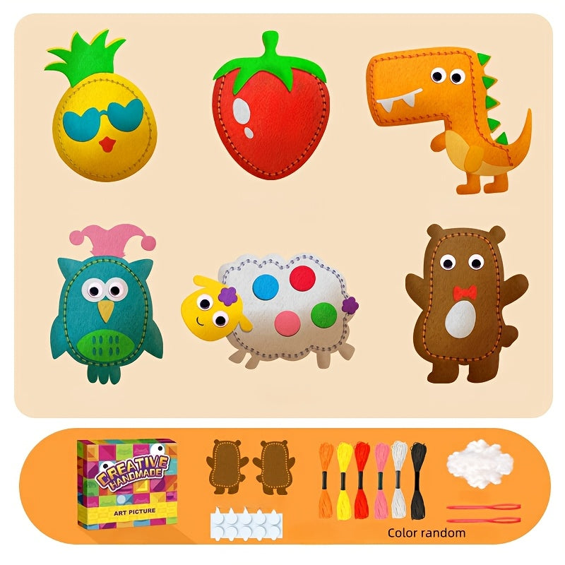 DIY Sewing Kit for Kids – 6-Piece Felt Craft Set with Doll