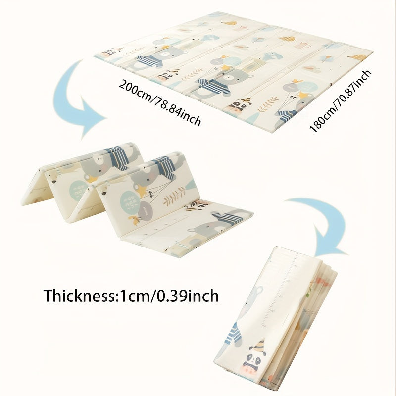 Soft Foldable Play Mat for Kids – Safe Non-Toxic Foam Pad with Cute Animal Design