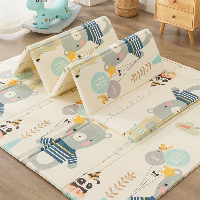 Soft Foldable Play Mat for Kids – Safe Non-Toxic Foam Pad with Cute Animal Design