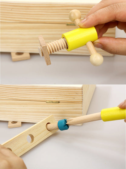 Wooden Tool Kit Storage Set