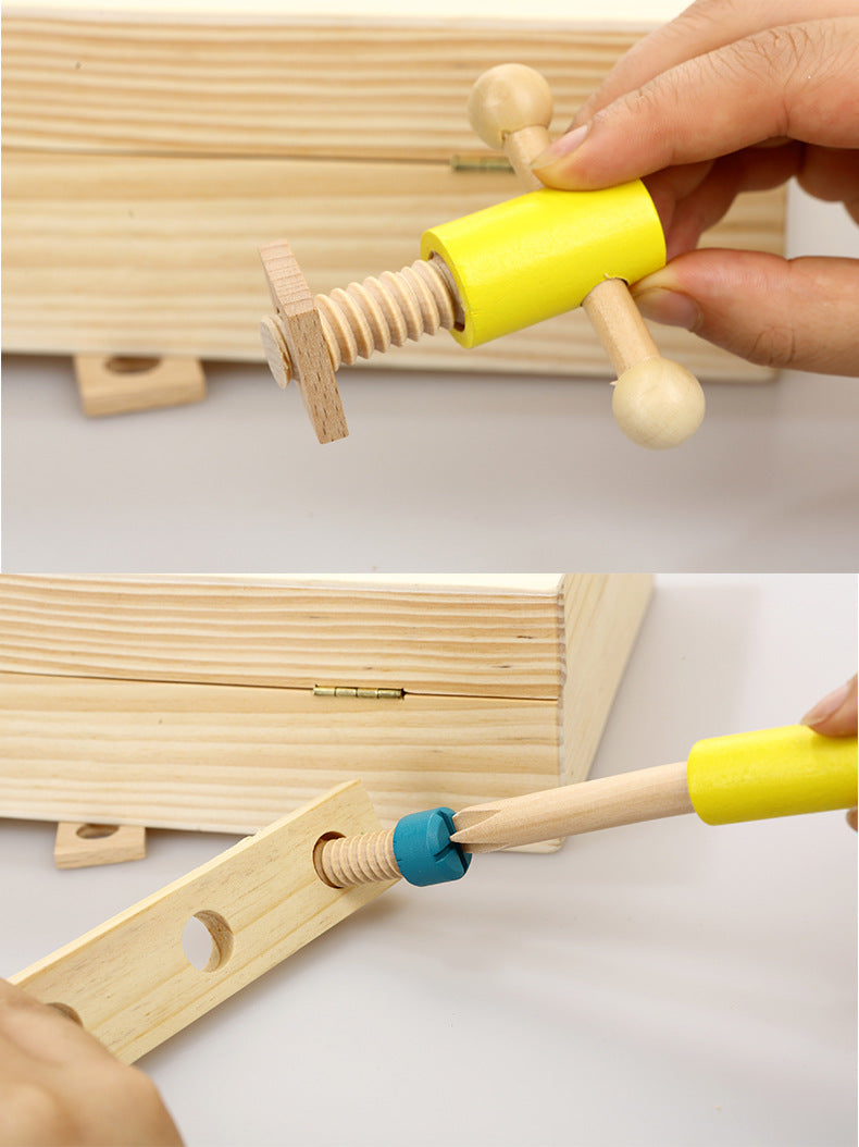 Wooden Tool Kit Storage Set
