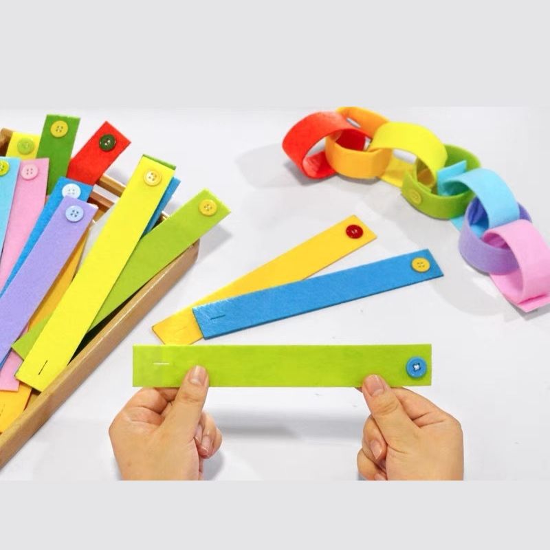Montessori Filz-Aktivitätsset zum Anknöpfen