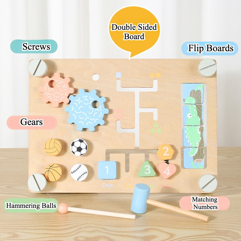 Dual-Sided Montessori Activity Board