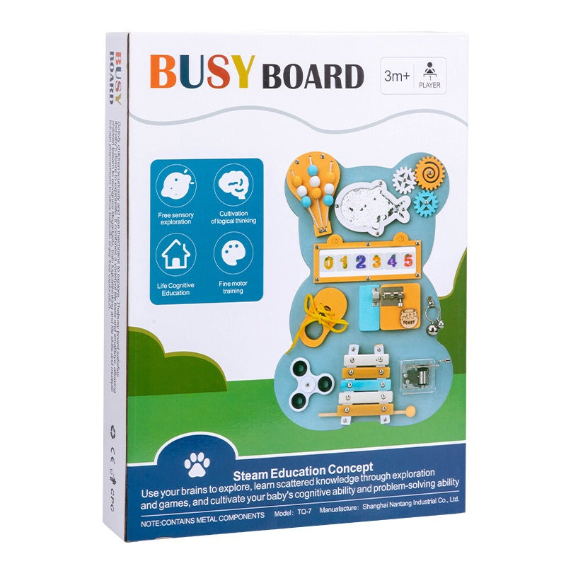 Engaging Bear Educational Activity Board