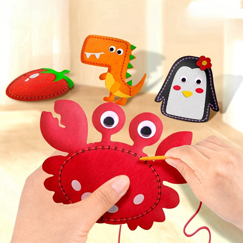 DIY Sewing Kit for Kids – 6-Piece Felt Craft Set with Doll