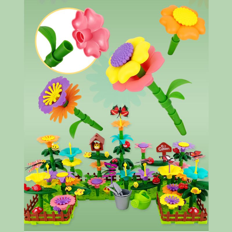 Create Your Own Flower Garden Building Set - 191pc/322pc Options