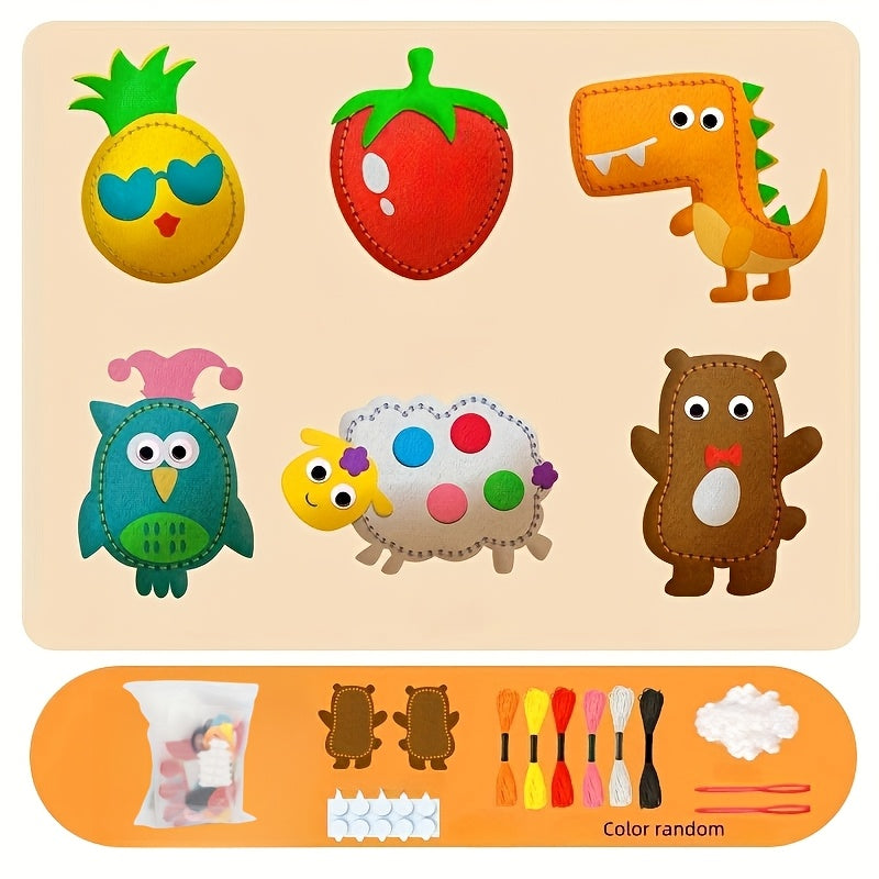 DIY Sewing Kit for Kids – 6-Piece Felt Craft Set with Doll