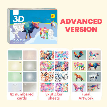Creative 3D Sticker Puzzle for Kids – Educational & Fun Craft Kit