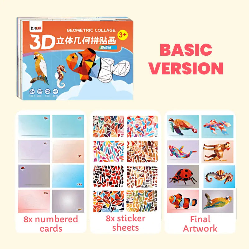 Creative 3D Sticker Puzzle for Kids – Educational & Fun Craft Kit