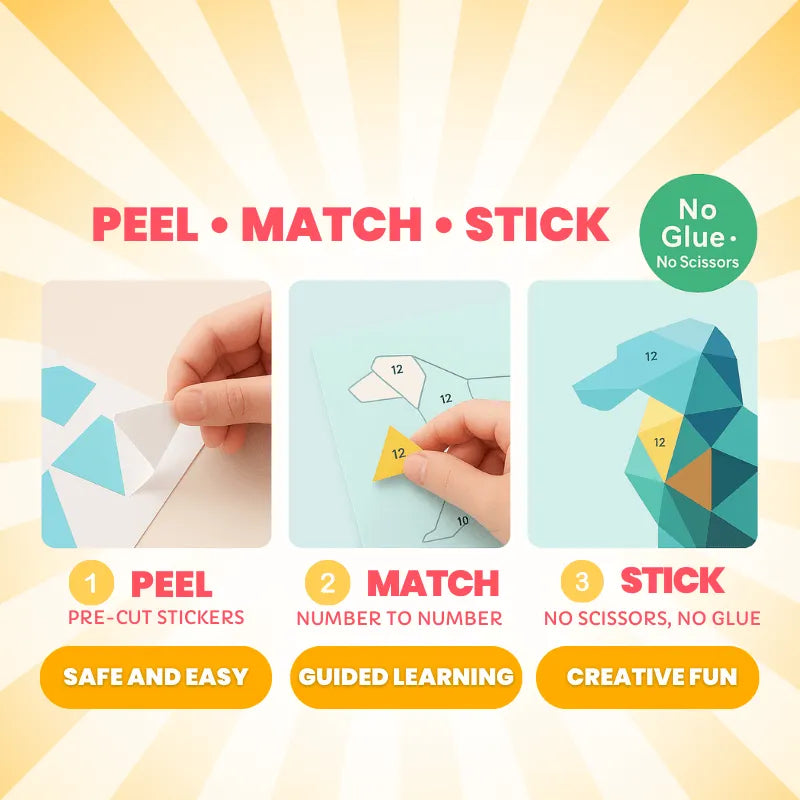 Creative 3D Sticker Puzzle for Kids – Educational & Fun Craft Kit