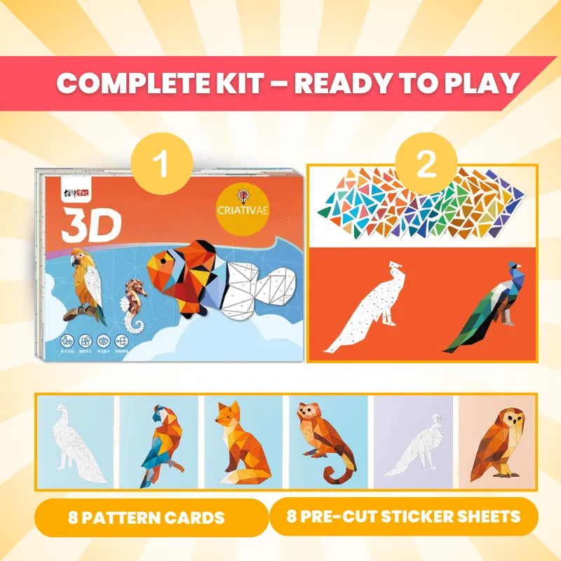 Creative 3D Sticker Puzzle for Kids – Educational & Fun Craft Kit