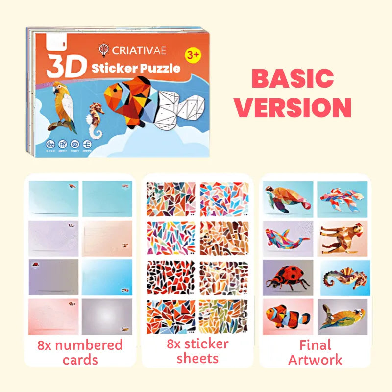 Creative 3D Sticker Puzzle for Kids – Educational & Fun Craft Kit