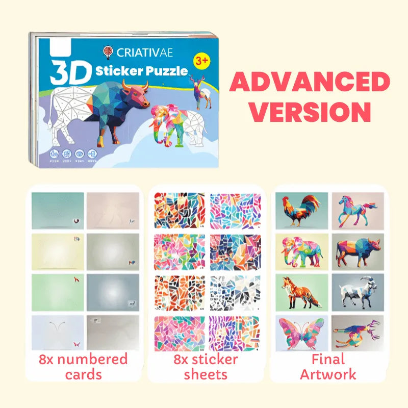 Creative 3D Sticker Puzzle for Kids – Educational & Fun Craft Kit