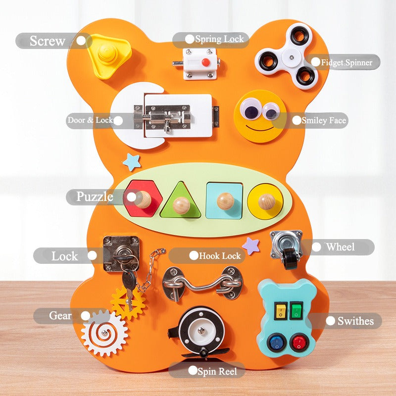 Engaging Bear Educational Activity Board