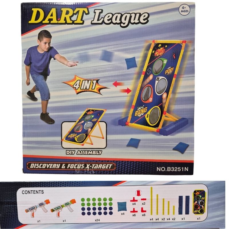 Interactive Target Blaster with Bean Bag Toss Game