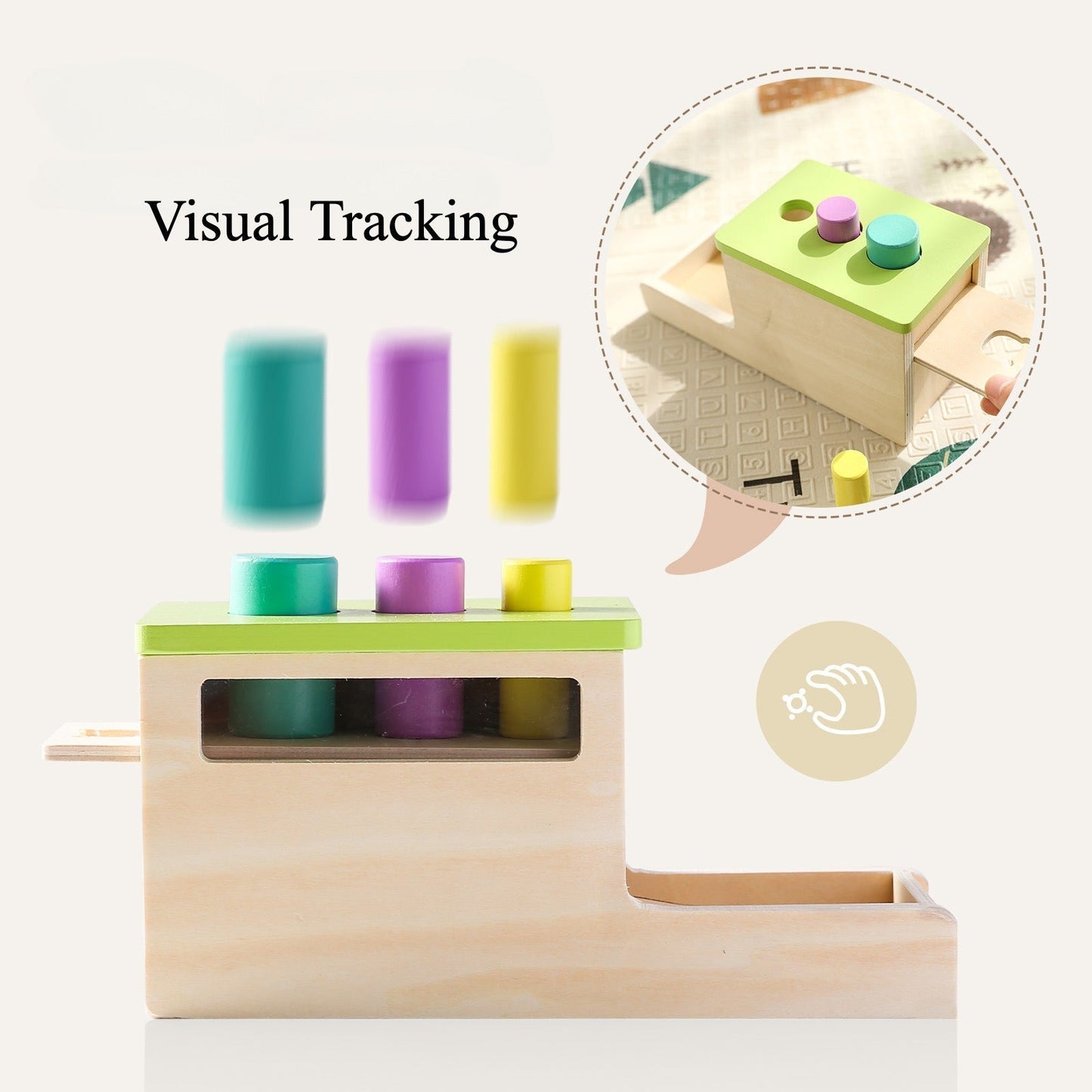 Montessori Visual Tracking Box für Objektpermanenz