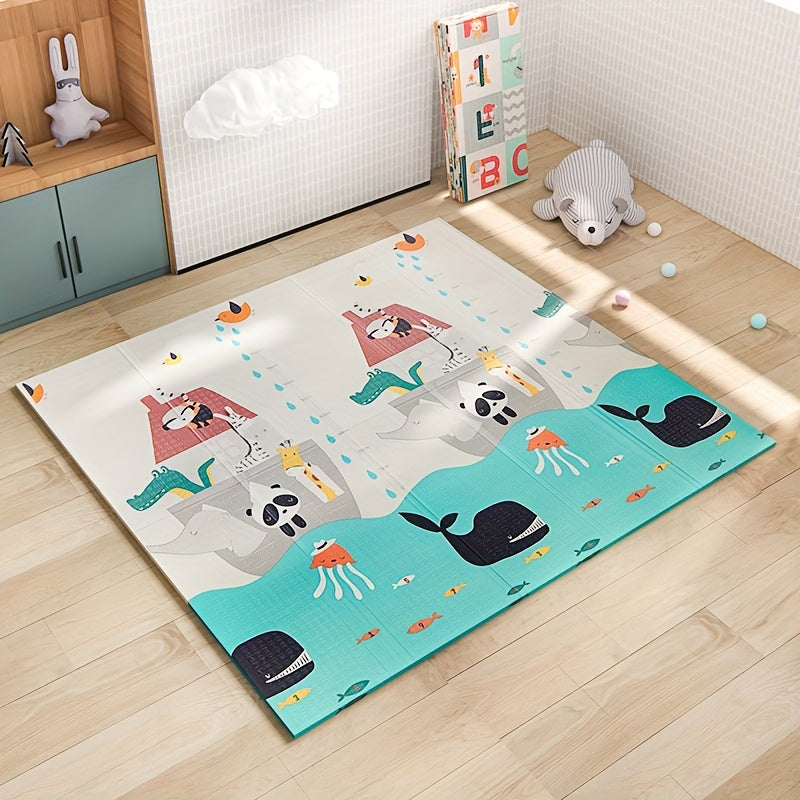 Soft Foldable Play Mat for Kids – Safe Non-Toxic Foam Pad with Cute Animal Design