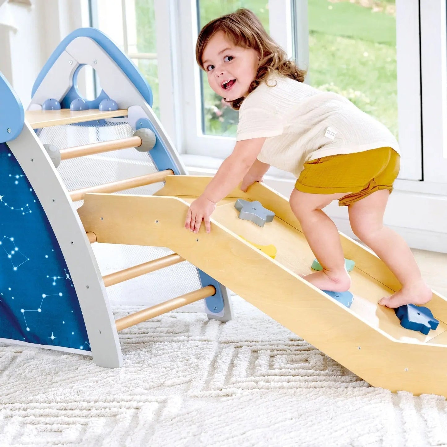 Veelzijdige 4-in-1 klim- en glijspeelmat