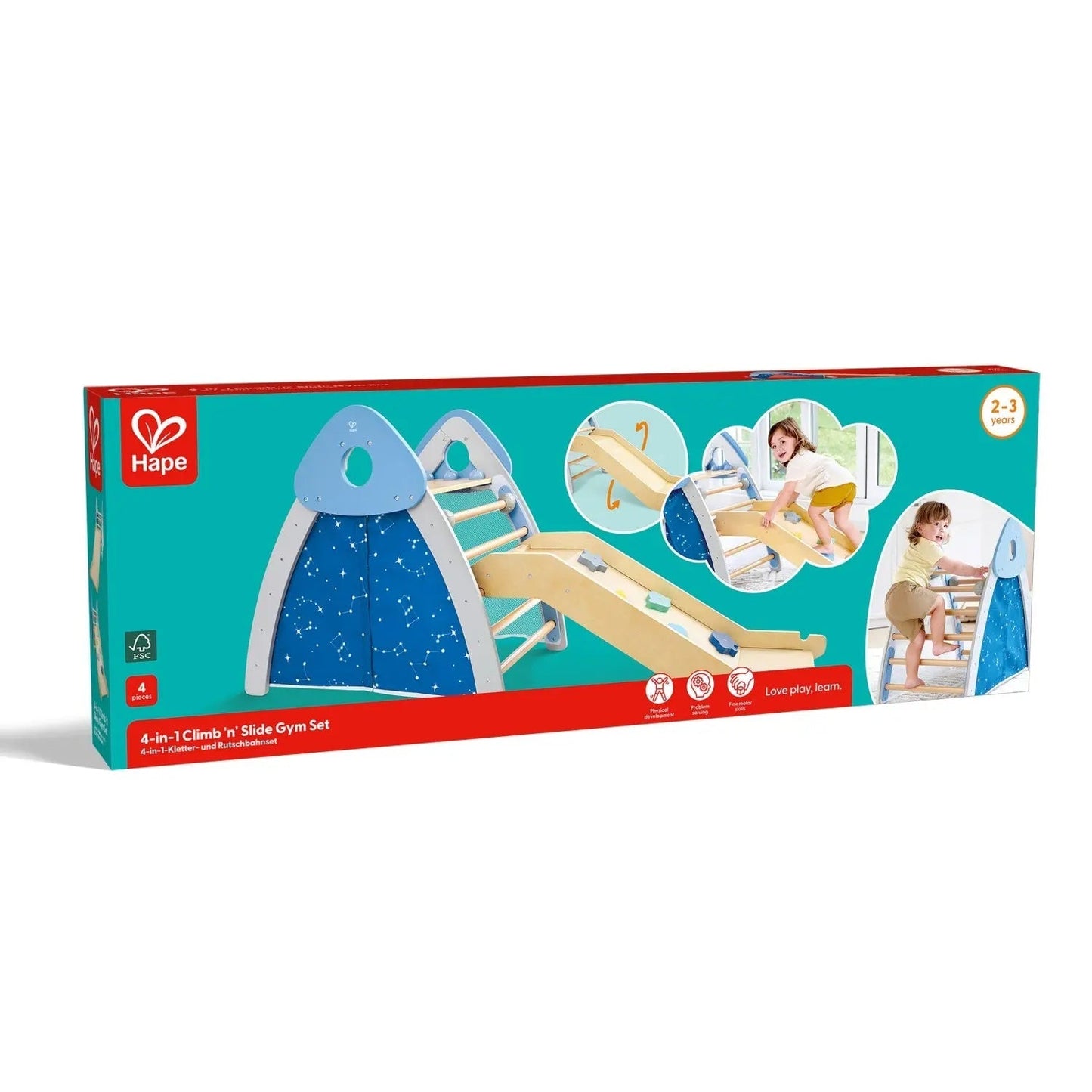 Veelzijdige 4-in-1 klim- en glijspeelmat